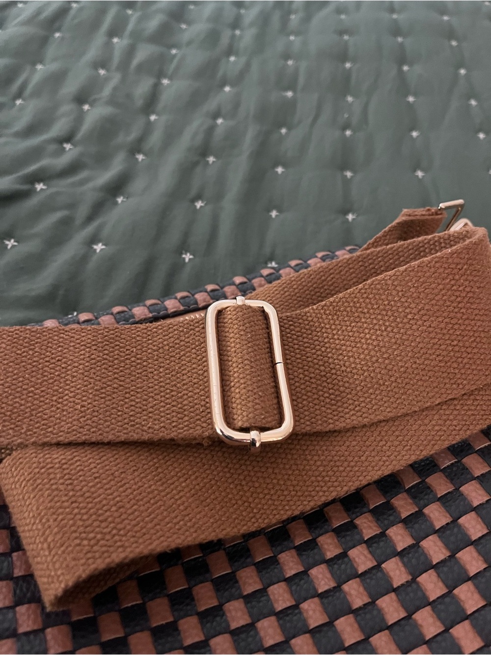 EUC Pretty Simple Woven Westlyn Bum Bag in Checkered Coffee - Picture 5 of 6